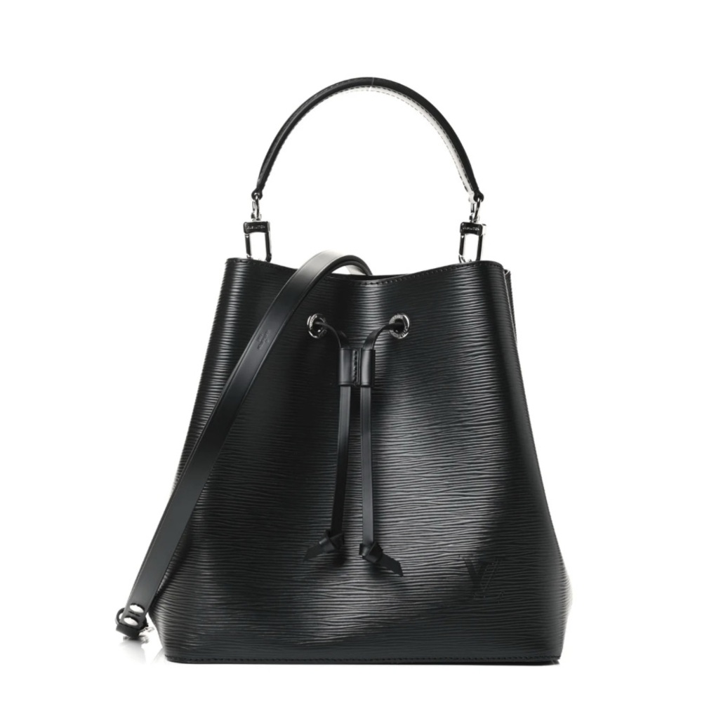 -Authentic Louis Vuitton black epi Neo Noe